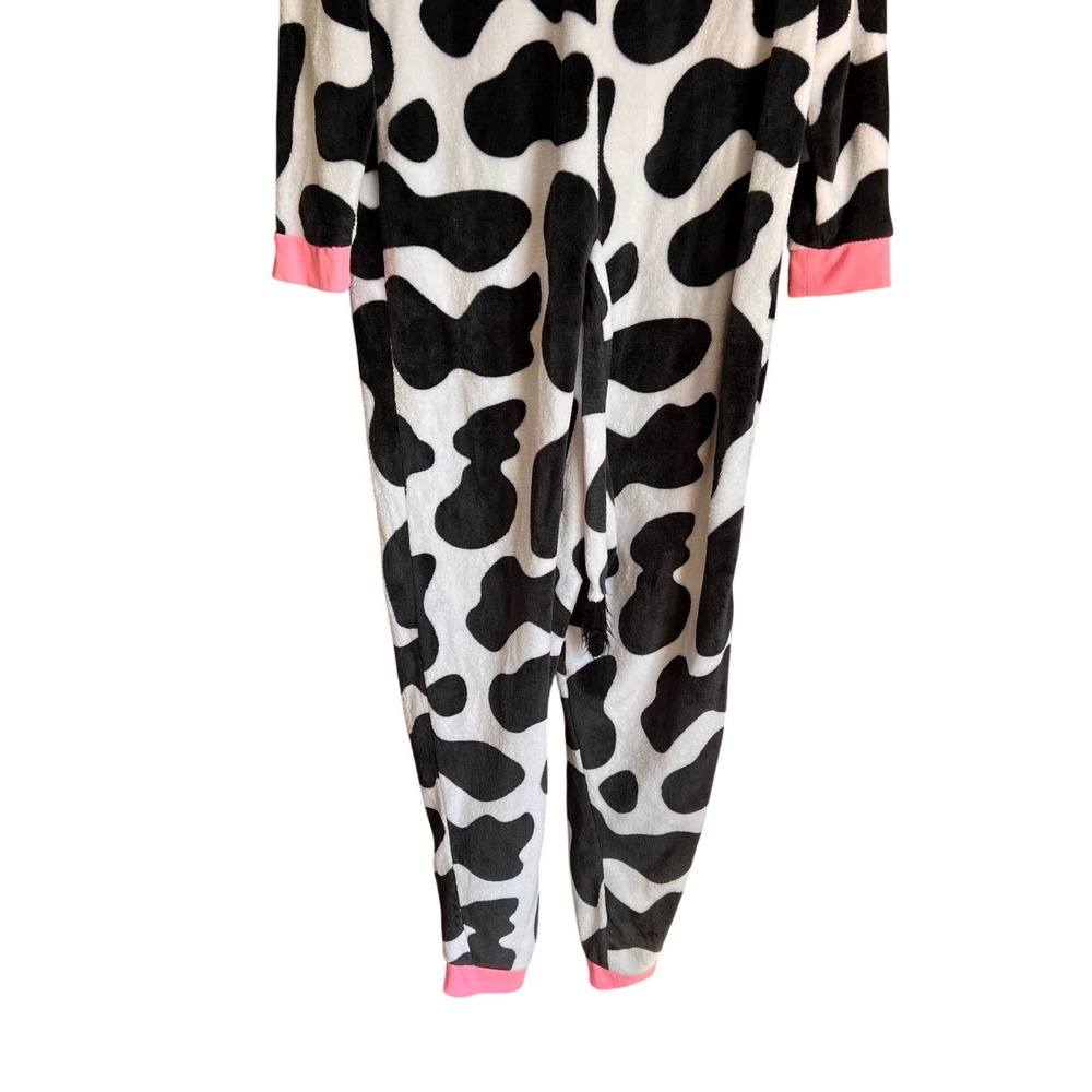 Women's Cow Print Hooded One Piece Pajamas‎ Sleepwear Size 2X 18W 20W - Picture 7 of 8